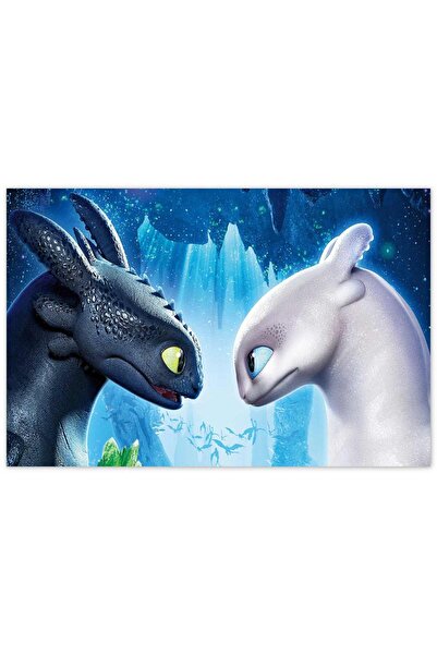 Cakatablo Figurină din lemn Cum să-ți duci pe jos dragonul 3 fără dinți și Fu...