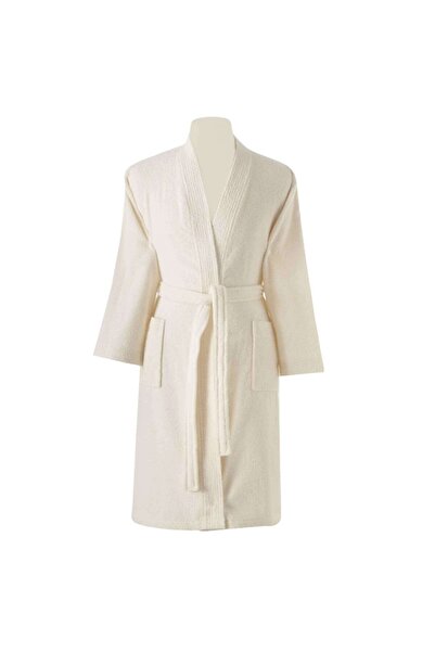 Taç Beyaz Kimono Bornoz