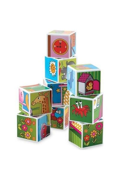 DEDE 9 Pieces Illustrated Cubes