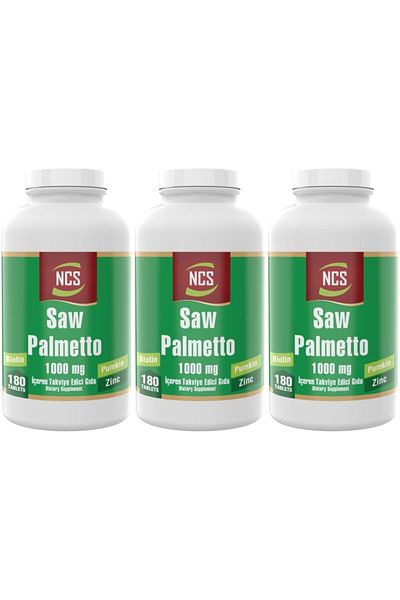 NCS ® Saw Palmetto 1000 Mg 3 Box 540 Tablet Zinc Biotin Complex
