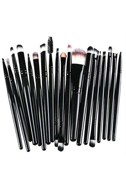 MadamDudu Set de pensule de machiaj Rose 20 piese - Negru