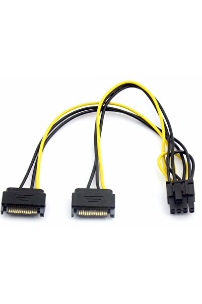 Alfais 4327 2x Sata To 8 Pin (6+2 ) Pci-e Express Güç Molex Power Kablosu Çev...