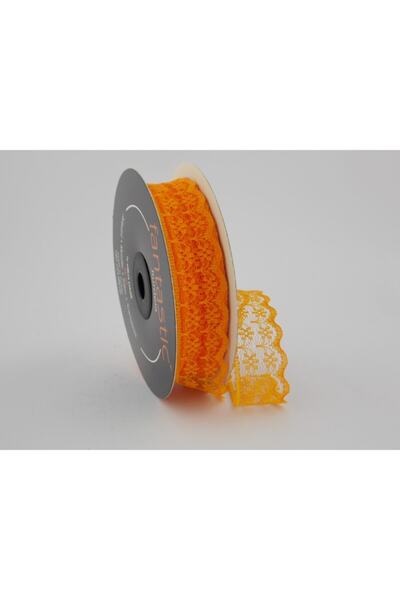 FANTASTIC KURDELE دانتيل برتقالي اللون (عرض 22 مم)