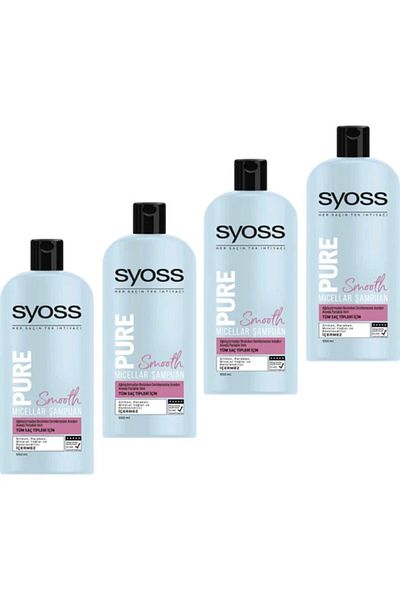 Syoss Pure Smooth Micellar Shampoo - 550ml X 4 Pieces 8690572787468