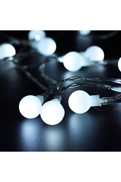 LEDREYON 5 Metre Fişli Dekoratif Top Led Işık Süs Led Işıklı - Beyaz Işık Ip Led