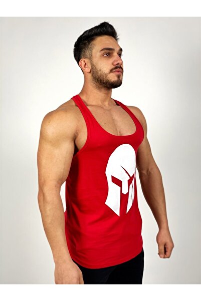 BLACK Men's Red Sparta Printed Fitness Undershirt