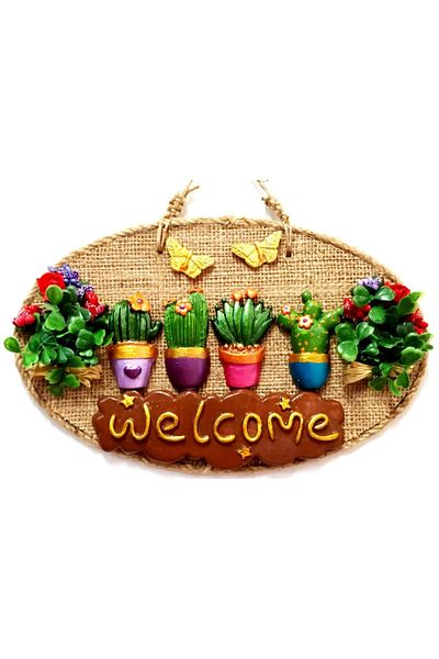 Mixperi Magic of Flowers Welcome Written Στολίδι για την πόρτα και τον τοίχο