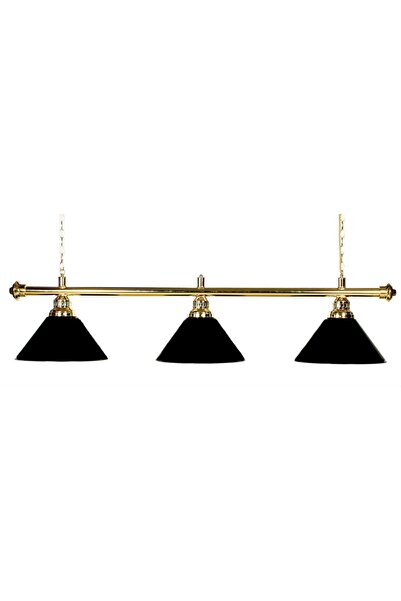 Bağımsız Siyah Bilardo Masası Lambası 3'lü Aydınlatma