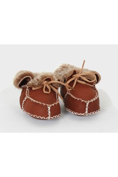 Deri Sepeti Erkek Bebek Kahverengi Patik
