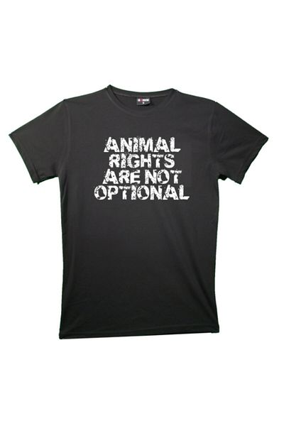 mAddog Tricou unisex negru cu animale Drepturile nu sunt opțional scris