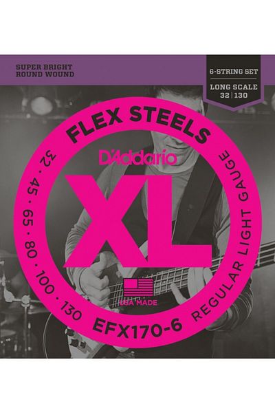 Daddario Efx170-6 6 String Flxst - 32-130 Long Daddario Usa Bass String Set