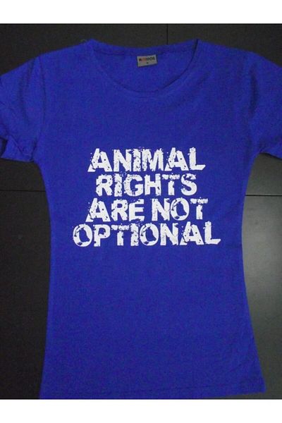 mAddog Ανδρικό μπλουζάκι με στάμπα Navy Blue Animal Rights δεν είναι προαιρετικό
