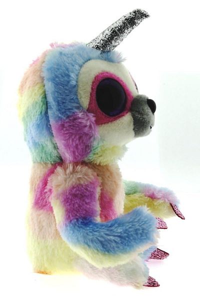 TY Unicorn Sloth Beanie Boos-Cooper - Colorful, 15 cm