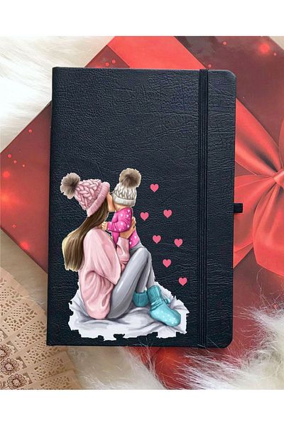 mooodcase تصميم ملون للمرأة دفتر أسود