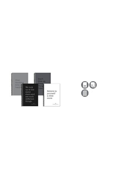 Faber Castell 5075000033 Rephrase A4 Pp Cover Notebook - 80 Sheets Checkered