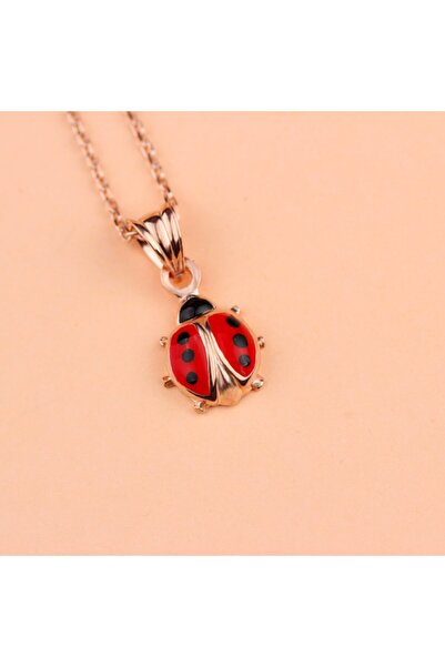 Glorria Gümüş Uğur Böceği Kolye