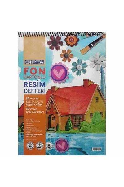 Gıpta Spiralli Fon Kartonu 35x50 Resim Defteri
