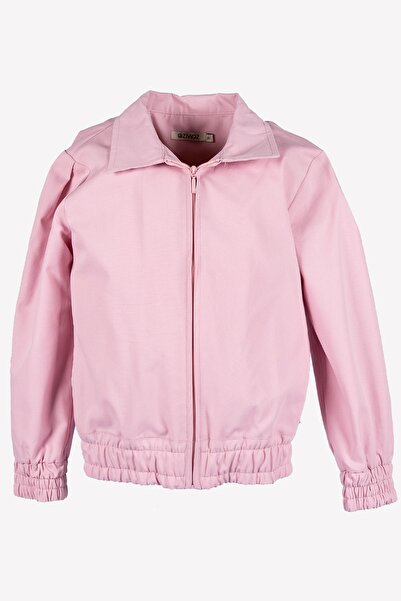 Ozmoz By Mukadder Özden Organic Canvas Pink Spring Girl's Coat