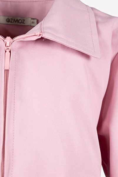 Ozmoz By Mukadder Özden Organic Canvas Pink Spring Girl's Coat