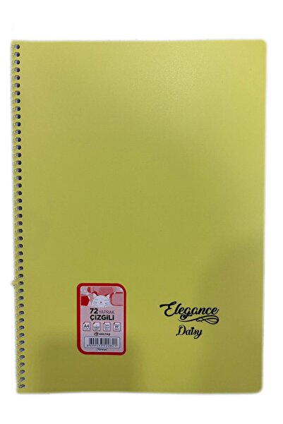 GÜLBAŞ Gültaş 72 Φύλλα Ριγέ Σπιράλ Τετράδιο Κίτρινο