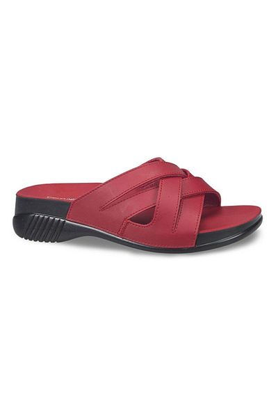 Ceyo Women's Red Nomi Belize-6 Days Anatomical Slippers Shoes