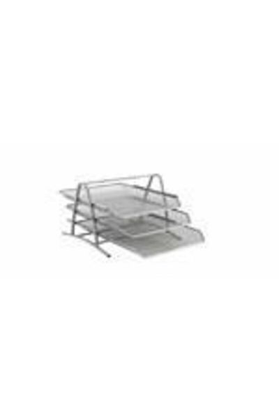 Globox A4 (3 Pieces) Perforated Metal Document Shelf Gray 6259