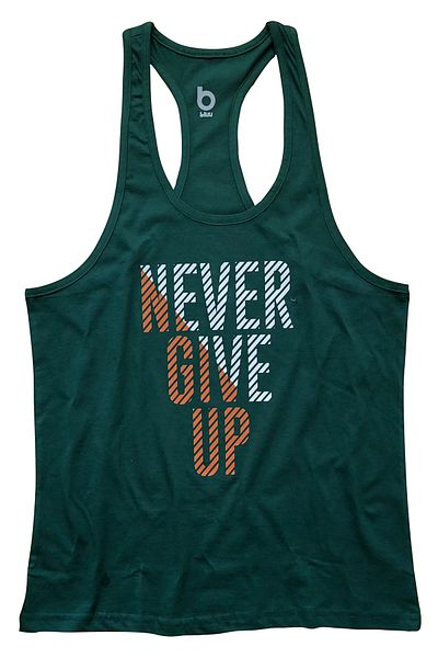 BLUU Γυμναστήριο γυμναστήριο Tank Top Sportsman Singlet Giveup Green