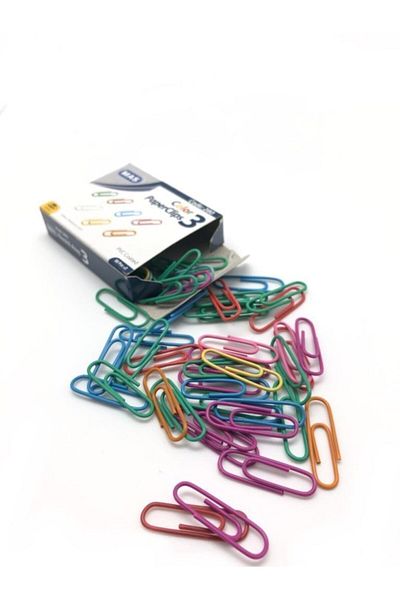 Mas Colorful Paper Clip PVC Box of 8 1666