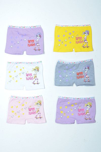 Tutku Girl's Boxer Briefs 0181 Pack of 6