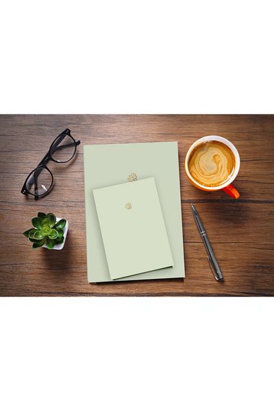 AKILLICA Notebook Set of 2 Green Notebooks Pastel Notebook