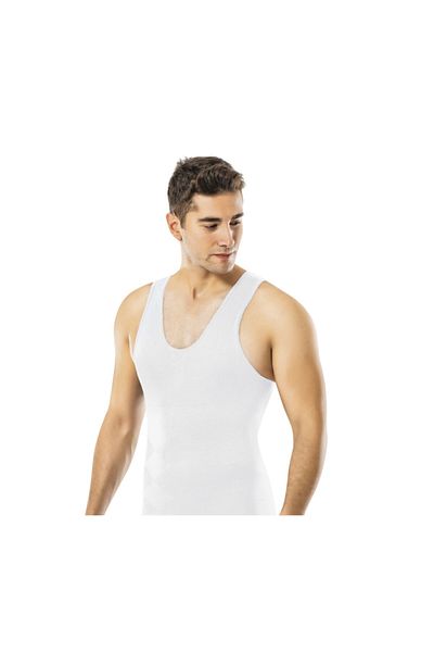 Formfit by Şalcı Size Reducing Seamless Seamless Belly Slimming Men's Athlete Corset White