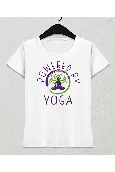 Basmatik Tricou alb Powered Yoga pentru femei