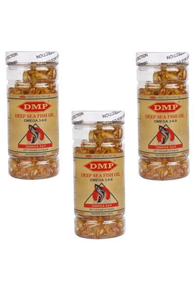 DMP Omega 3 6 9 Fish Oil - 1000 Mg 200 Softgels 3 Boxes Total 600 Softgels