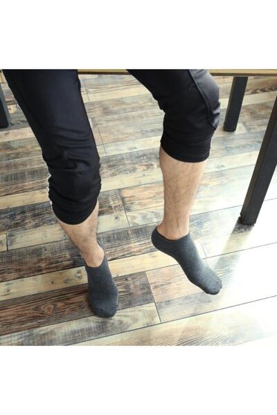 çorapmanya 10 Ζεύγη Βαμβακερά Μαύρα Λευκά Ανδρικά Μποτάκια Κάλτσες Μήκος Αστραγάλου