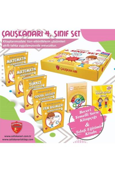 Çalışkan Arı Yayınları Çalışkan Arı 4. Sınıf Tüm Dersler Öğreniyoruz Seti Sin...