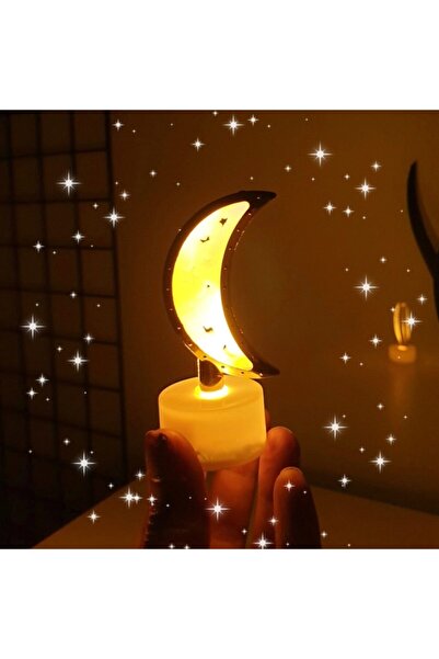 Gift Moda Sarı Işık Mini Ay Gece Lambası 3 Adet