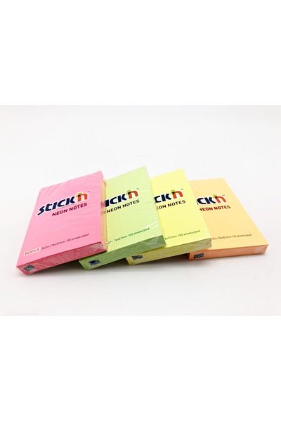 Gıpta Stick'n Neon Note Paper 76x51mm Set of 4