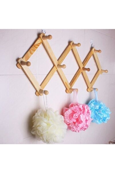 Modatools Hanger Wooden Hanger Accordion Hanger 10 Knobs Wall Mounted Hanger