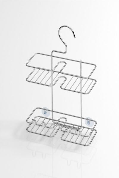 Teknotel ASILABİLİR KANCALI ASKILI BANYO RAFI KROM BK067