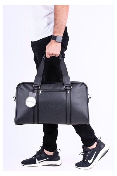 BAGWELL Geantă unisex neagră din piele artificială