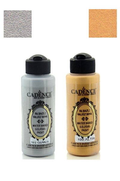 Cadence Su Bazlı Yaldız Boya 120 Ml Gümüş-altın 2'li Set