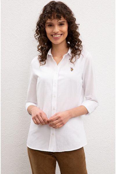 U.S. Polo Assn. Cămașă albă de damă