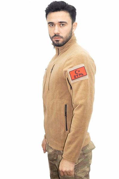 Asker Kolisi Palton militar tactic fleece bej pentru bărbați