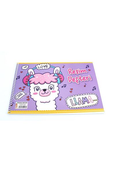 Defne Spiral Cardboard Cover Picture Notebook 17x24 Cm 15 Sheets
