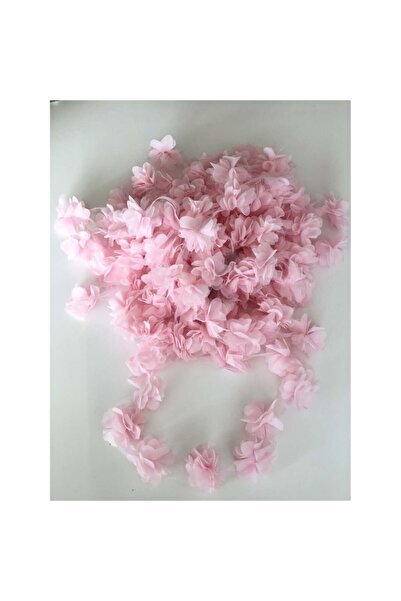 Hobigram وردي فاتح مقطوع بالليزر زخرفة الورد مادة التعبئة أورجانزا قماش زهرة صناعية 12 قطعة وردة - ديكو