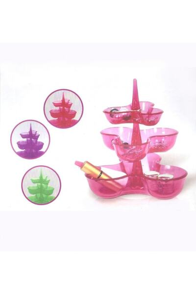 Carneil Organizator rotativ pentru bijuterii cosmetice de machiaj, cu 3 strat...