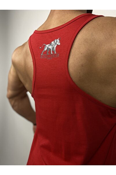 BLACK Men's Red Beast Mode Fitness Athlete