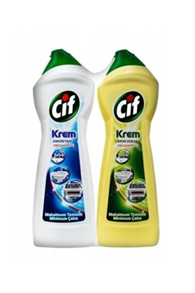 Cif Krem Amonyaklı Yüzey Temizleyici 750 Ml + Cif Limon Kokulu Temizleyici 75...