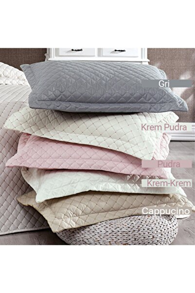 Genel Markalar Ipekçe Exculisive Nakışlı Yatak Örtüsü T.k Point Capuccino