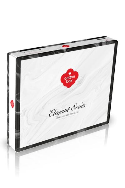 Cotton Box Set cuvertură de pilota dublă cu dungi elegante Bej satinat